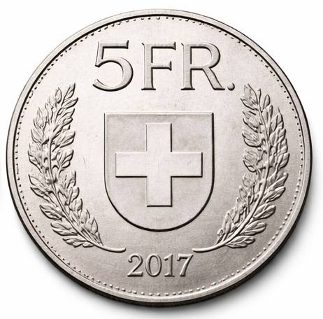 Pièces franc suisses 5 franc BNC CHANGE SUISSE