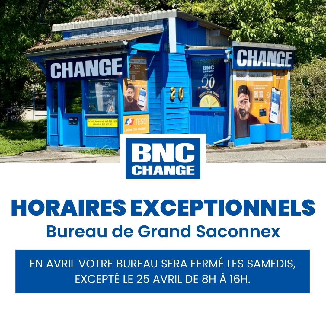 horaires exceptionnelles 
