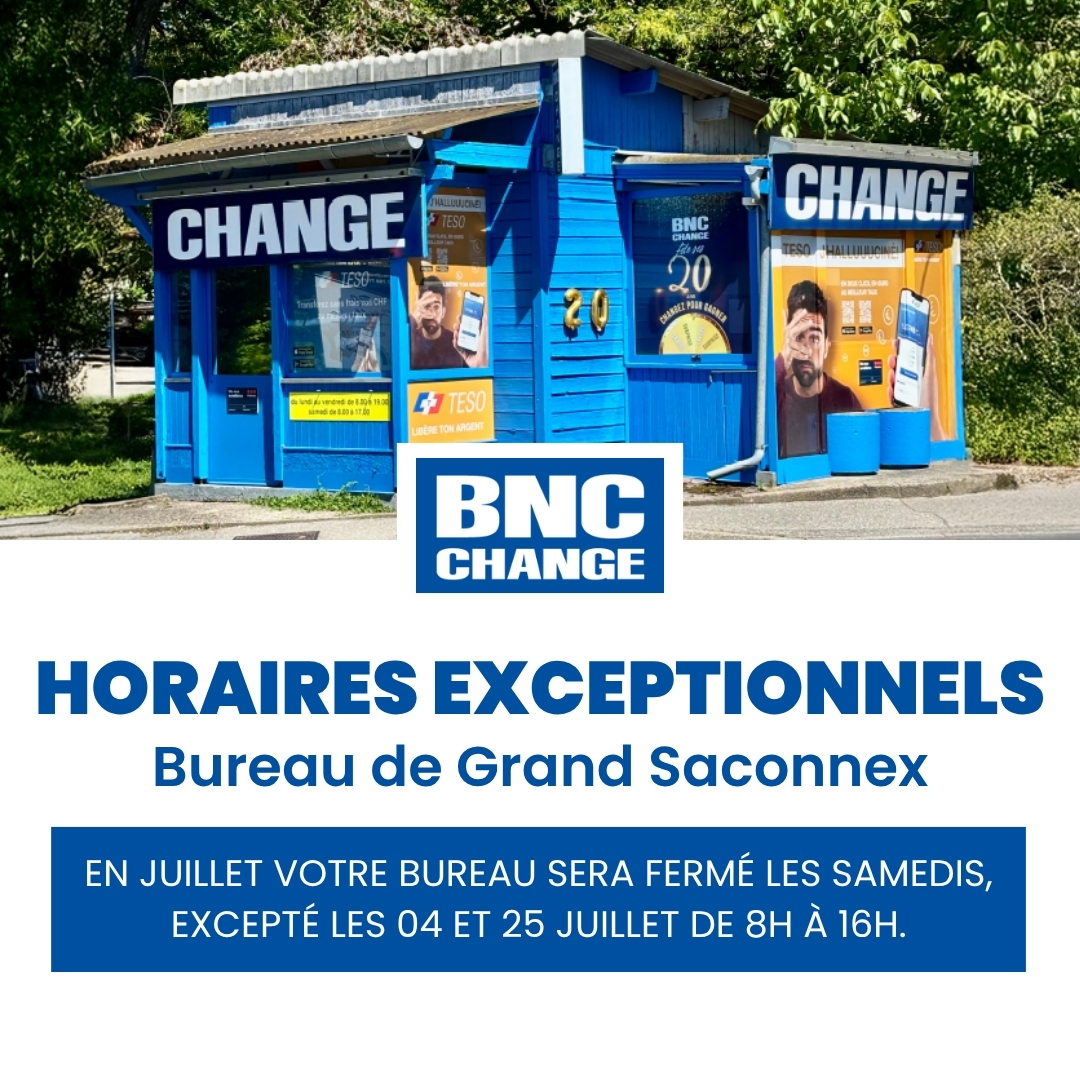 horaires de juillet